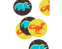 Набор гирлянд для праздника "Динозавры" С днём рождения